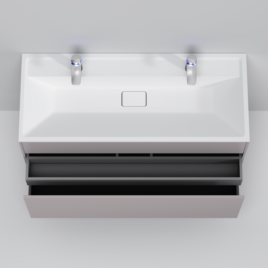 Photo The cabinet under the sink AM.PM Inspire V2.0 M50AFHX1203EGM 120 cm gray matte