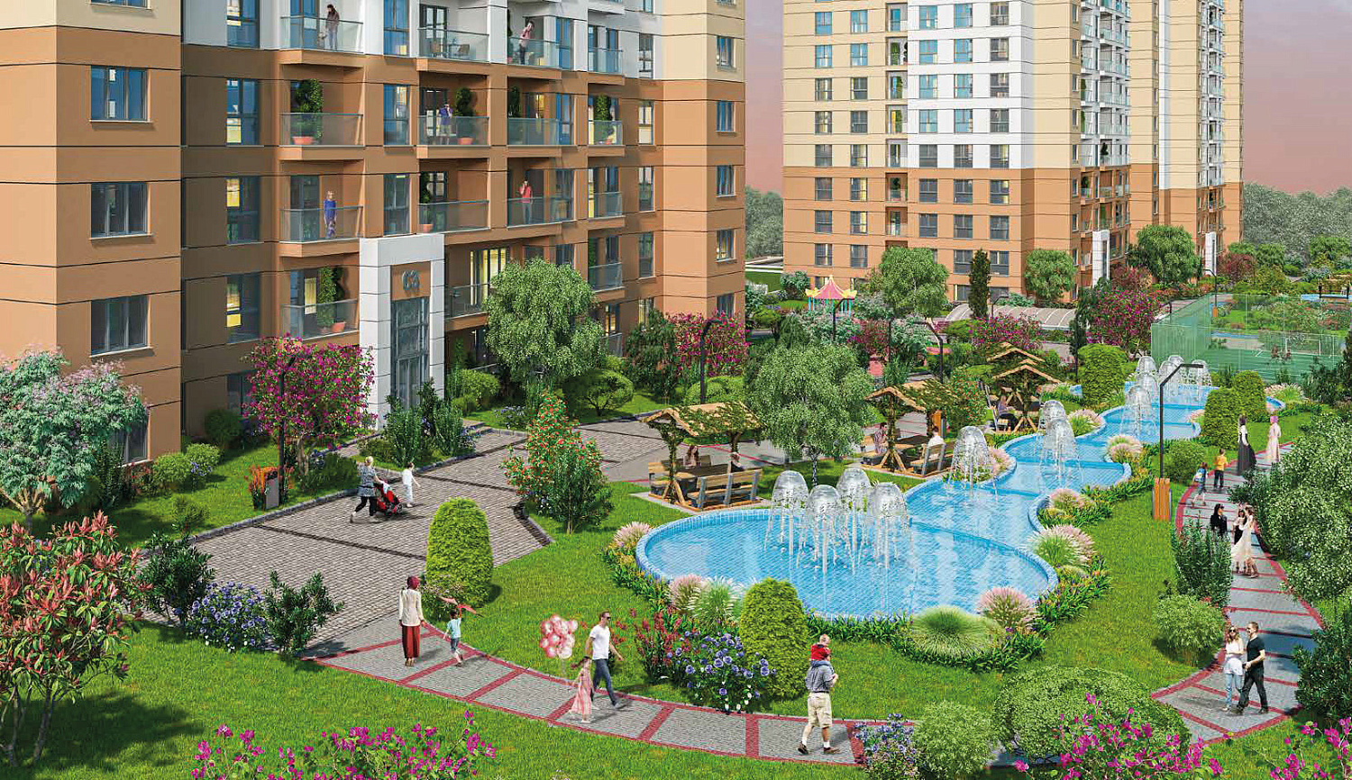 Cozy residential complex in a quiet area