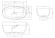 Photo Bath of artificial stone Abber Stein 140x78 AS9641-1.4 white matte