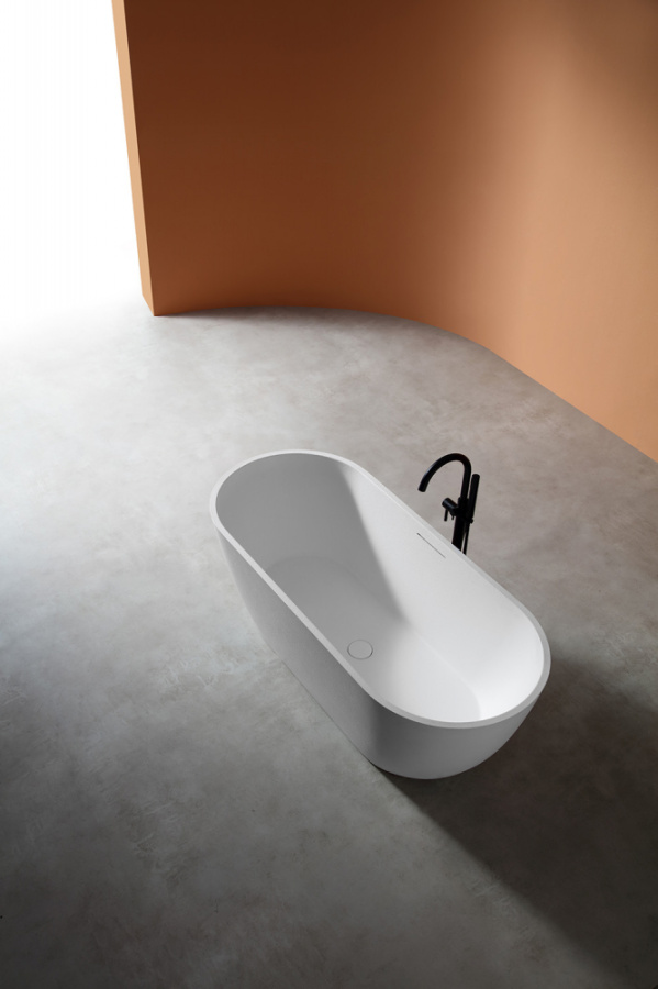 Photo Bath made of artificial stone Abber Frankfurt AM9941 170x75 white