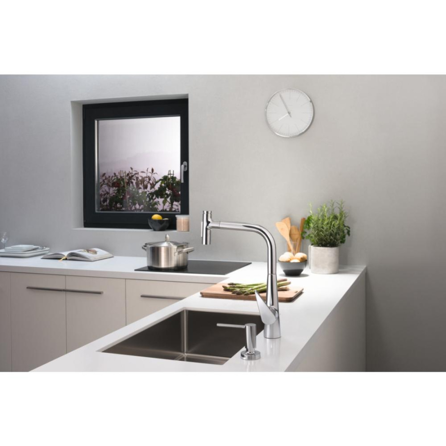 Photo Kitchen mixer hansgrohe Talis Select M51 73867000 with exhaust shower