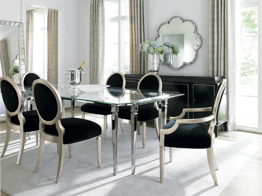 Photo Chit-Chat dining chair (black, with armrests)