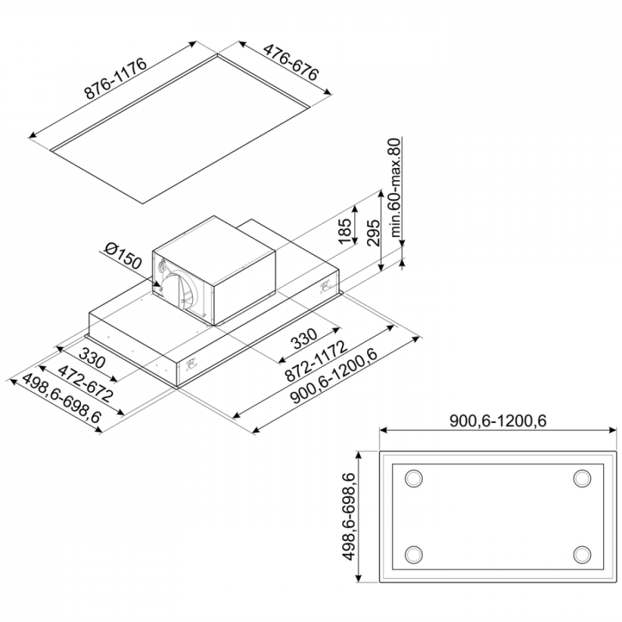 Photo Smeg KSCB120XE hood