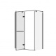 Photo Roca Acropolis door left with side panel 140x80 ZRU9307887 matte black, glass transparent