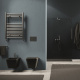 Photo Suspension toilet with lid and seat Alice Hide Square 31210108SET matte black