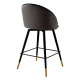Photo Set of two Roche half-bar chairs (dark grey)