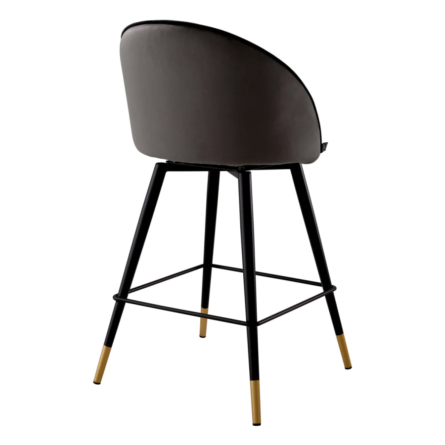 Photo Set of two Roche half-bar chairs (dark grey)