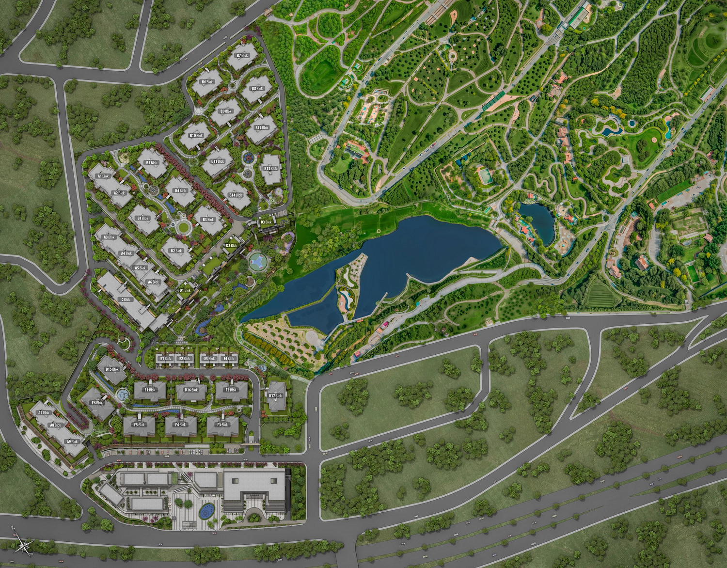 Residential complex in a developing area