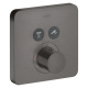 Photo Exterior of the shower thermostat Axor ShowerSelect 36707340 grinded black chrome
