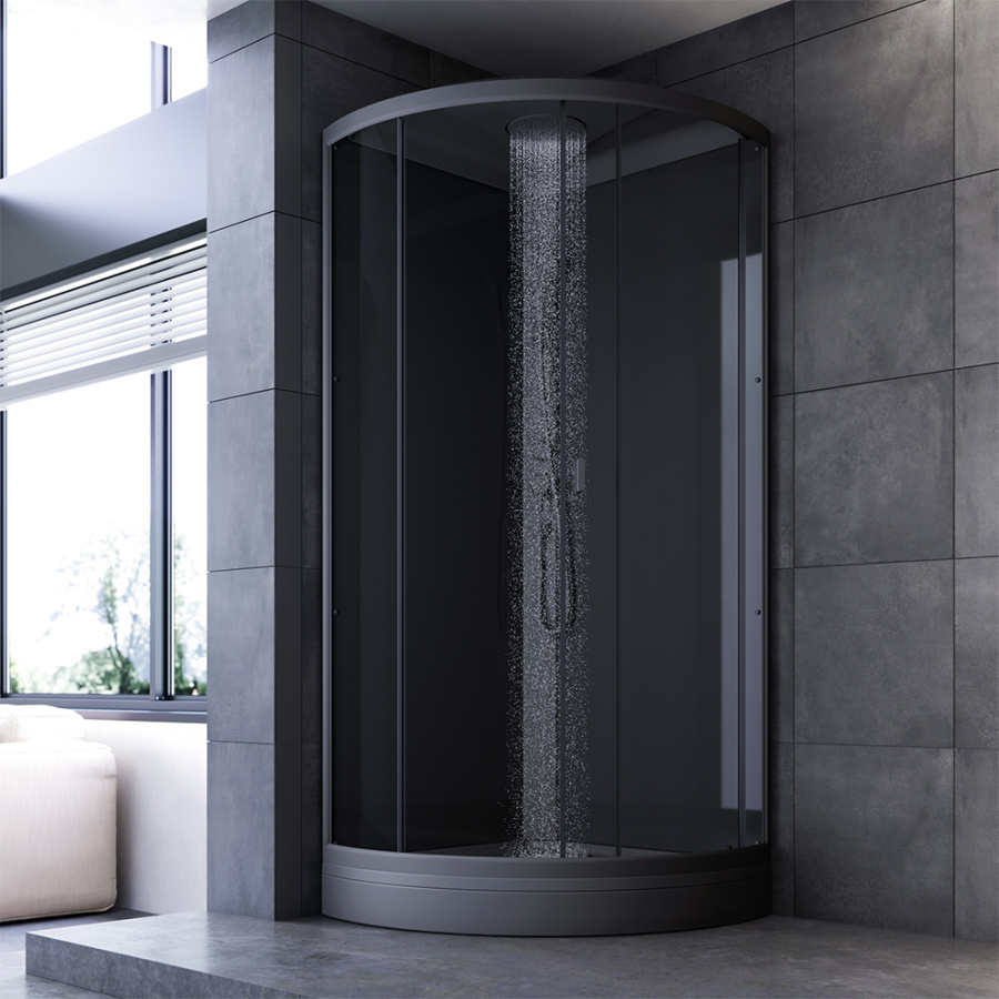 Photo Shower cabin 90x90 AM.PM Gem W90C-401-090BT, without hydromassage