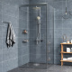 Photo Shower corner set AM.PM Gem 90x90 WK90DJ matte silver