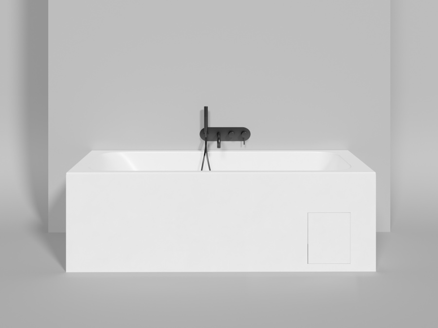 Photo Bath of artificial stone Salini Orlando 180x80 102012GF painting by RAL completely