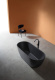 Photo Bath made of artificial stone Abber Frankfurt 170x75 AM9941B black