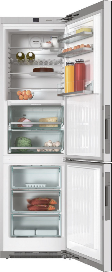 Photo Refrigerator with freezer Miele KFN 29683 D obsw