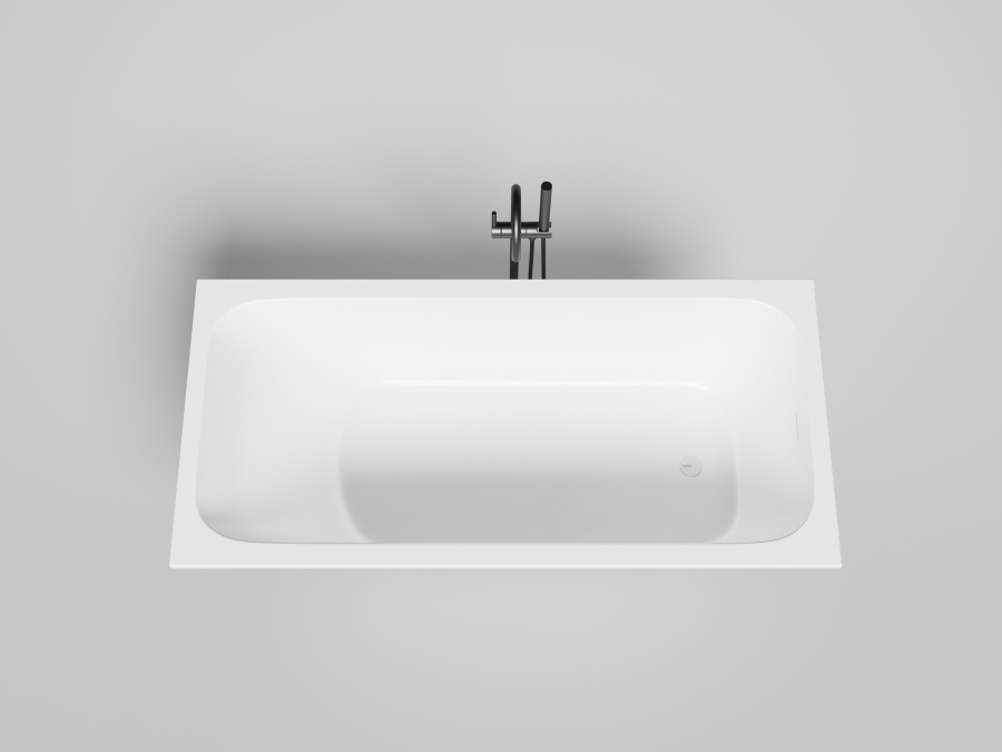 Photo Bath made of artificial stone Salini Orlando Kit 170x80 102116MF black matte