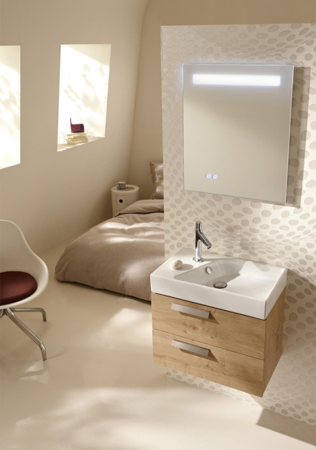 Photo Bathroom under the sink 60 cm Jacob Delafon Rythmik EB1301-R3 raspberry varnish