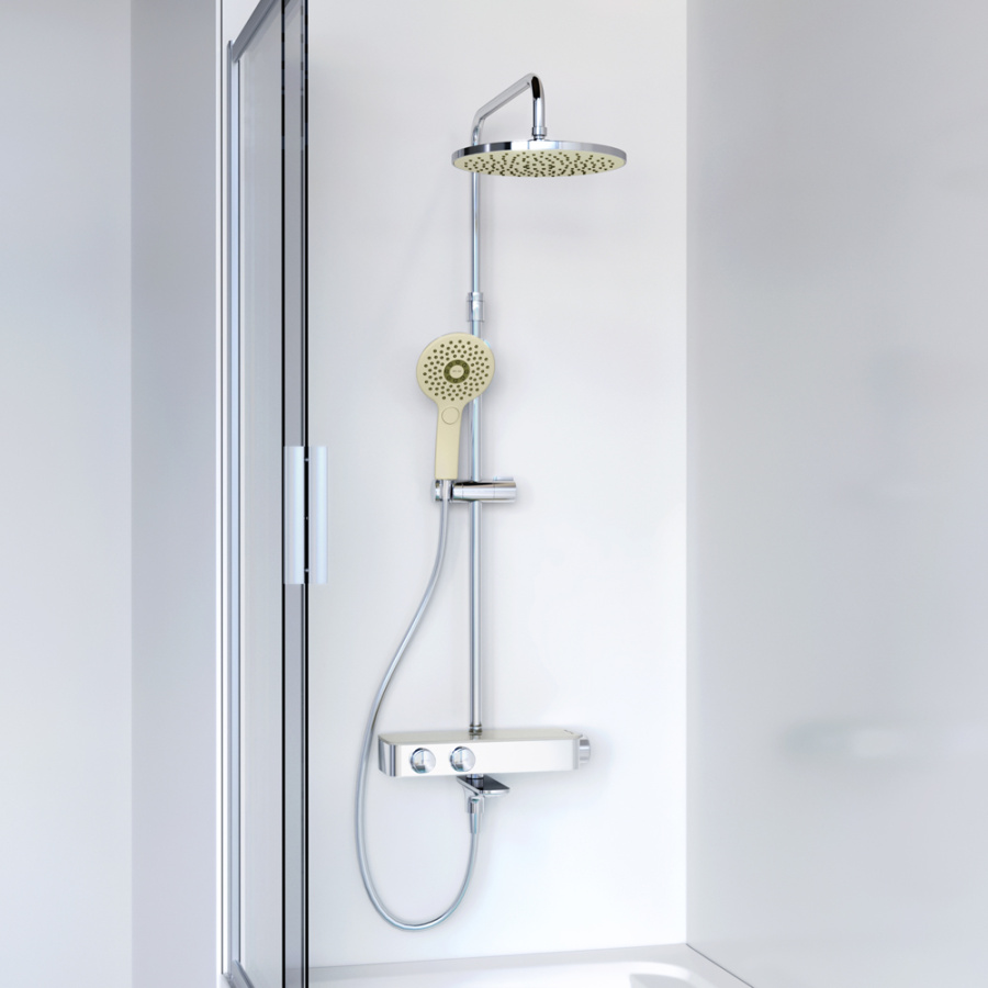 Photo AM.PM Inspire V2.0 180x80 WK52EB bath kit with shower system and accessories