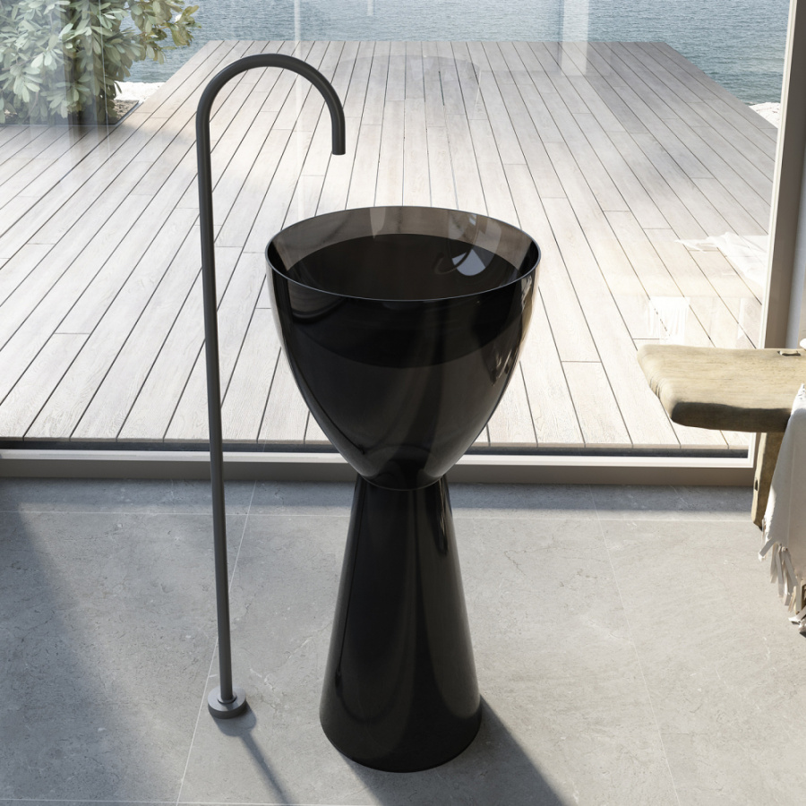 Photo Abber Kristall AT2703Onyx sink black