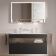 Photo Cube under the sink Keuco Stageline 120 32882970100 with backlit vulcanite matte
