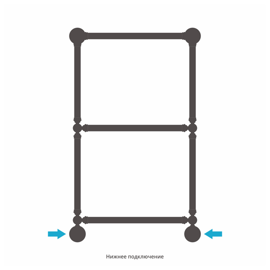 Photo Towel warmer water Sunerja Renaissance 1304 860x500 05-0280-8650 aged bronze