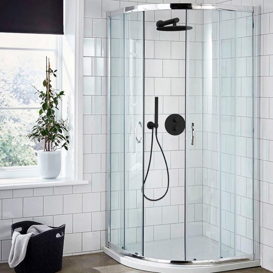 Photo Shower kit Paini Cox 78PZSET26911THSH black matte