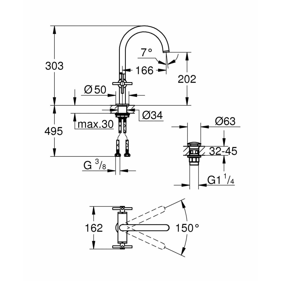 Photo GROHE Atrio New 21019003 sink mixer