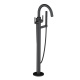 Photo Bath mixer and shower Kludi Nova Fonte 205903915 with shower set black matte
