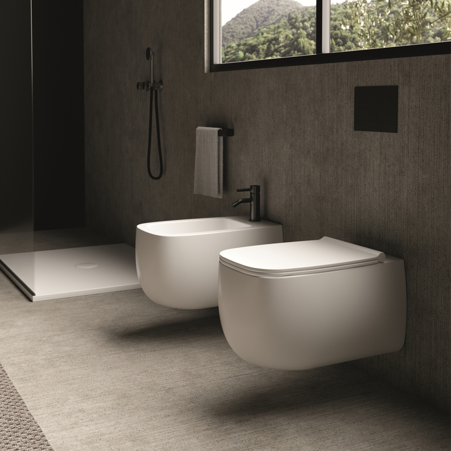 Photo Alice Nur 33120109SET suspended toilet with white matte lid
