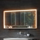 Photo Closet mirrored Keuco Royal Lumos 140 14326171304 with illumination and heated anodized silver