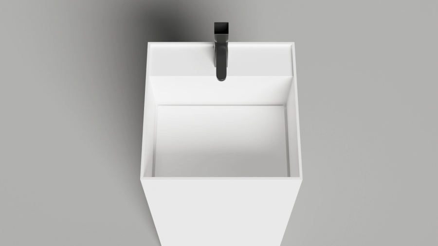 Photo Salini Armonia Square Top 01 45 130521TM matte white sink