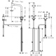 Photo Kitchen mixer hansgrohe Metris Select M71 200, 1jet, sBox 73804000 2 holes, with exhaust pour, chrome