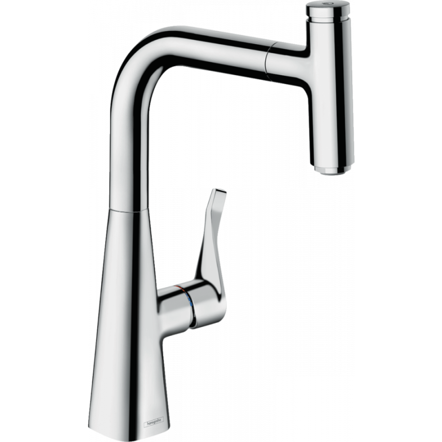 Photo Kitchen mixer hansgrohe Metris Select M71, 240, 1jet, sBox 73802000 with hood, chrome