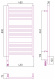Photo Towel warmer electric Sunerja Modus 3.0 800x400 MEM left 051-5700-8040 aged brass