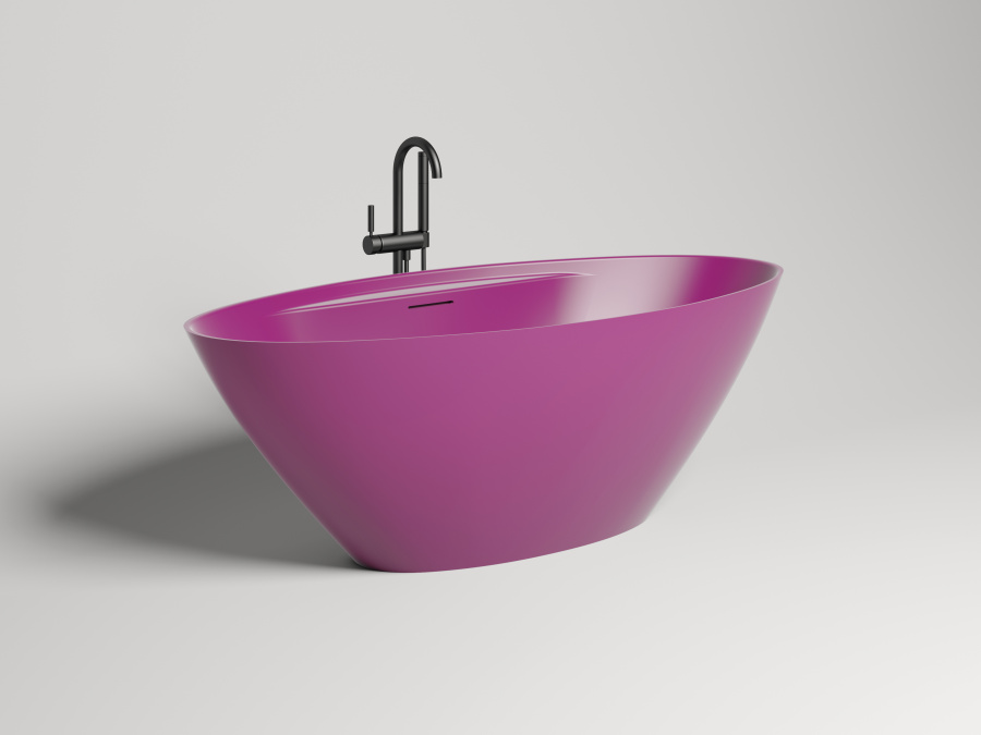 Photo Bath of artificial stone Salini Diva 178x86 102211GF painting by RAL completely