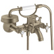 Photo Bath mixer Axor Montreux 16540820 with shower set polished nickel