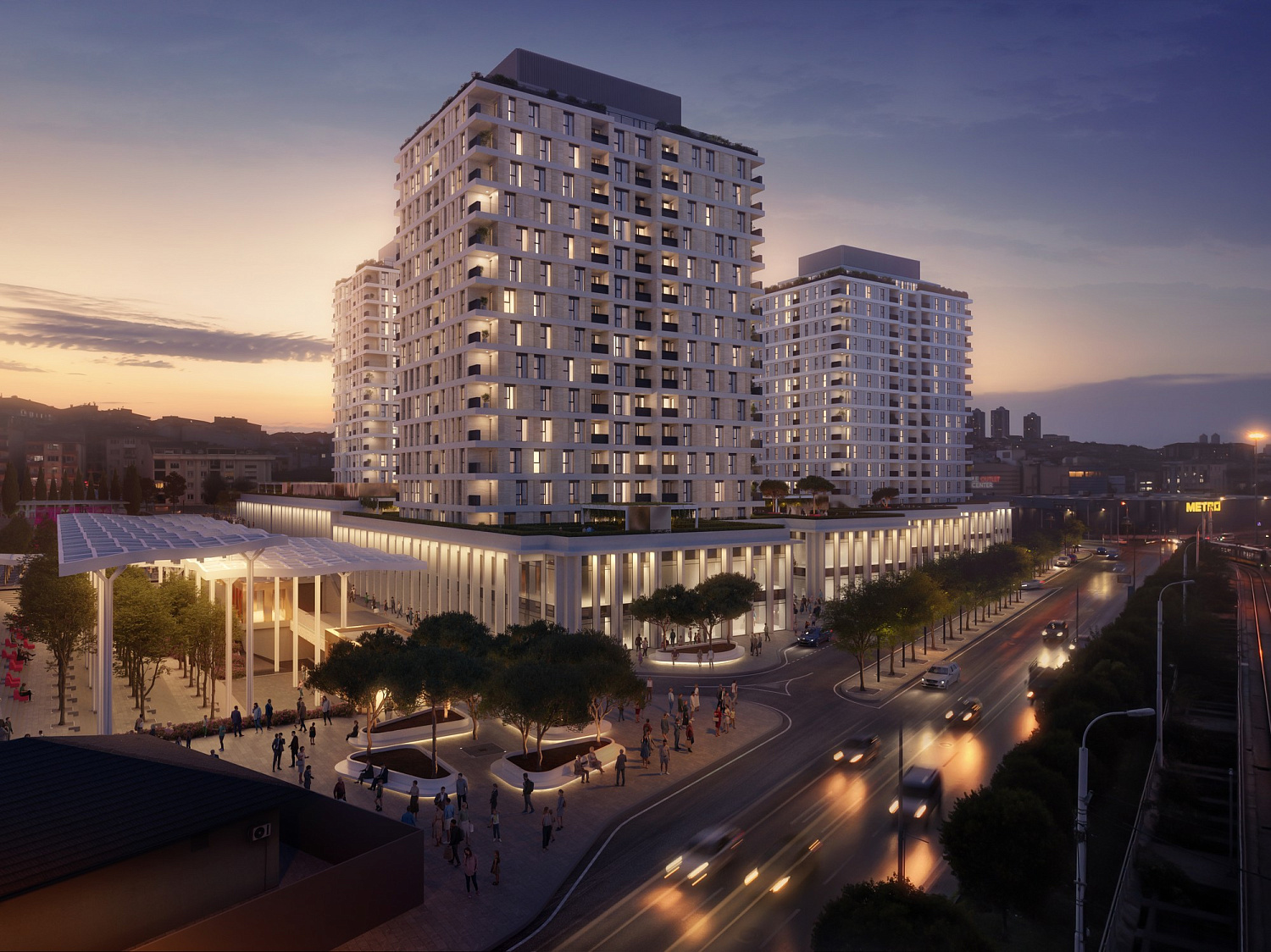 Luxury apartments near the tram line