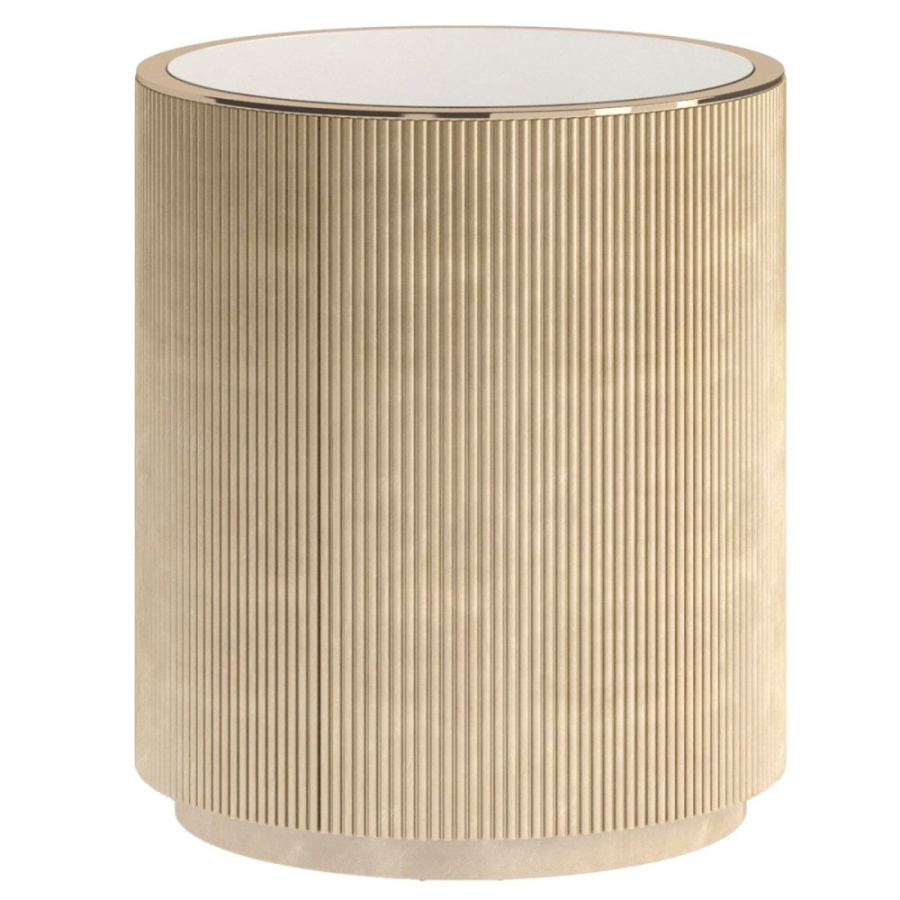 Photo Love side table (round, gold hue)