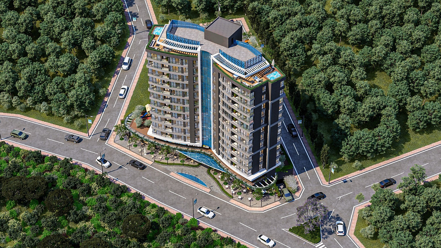 Modern residential complex in the business centre