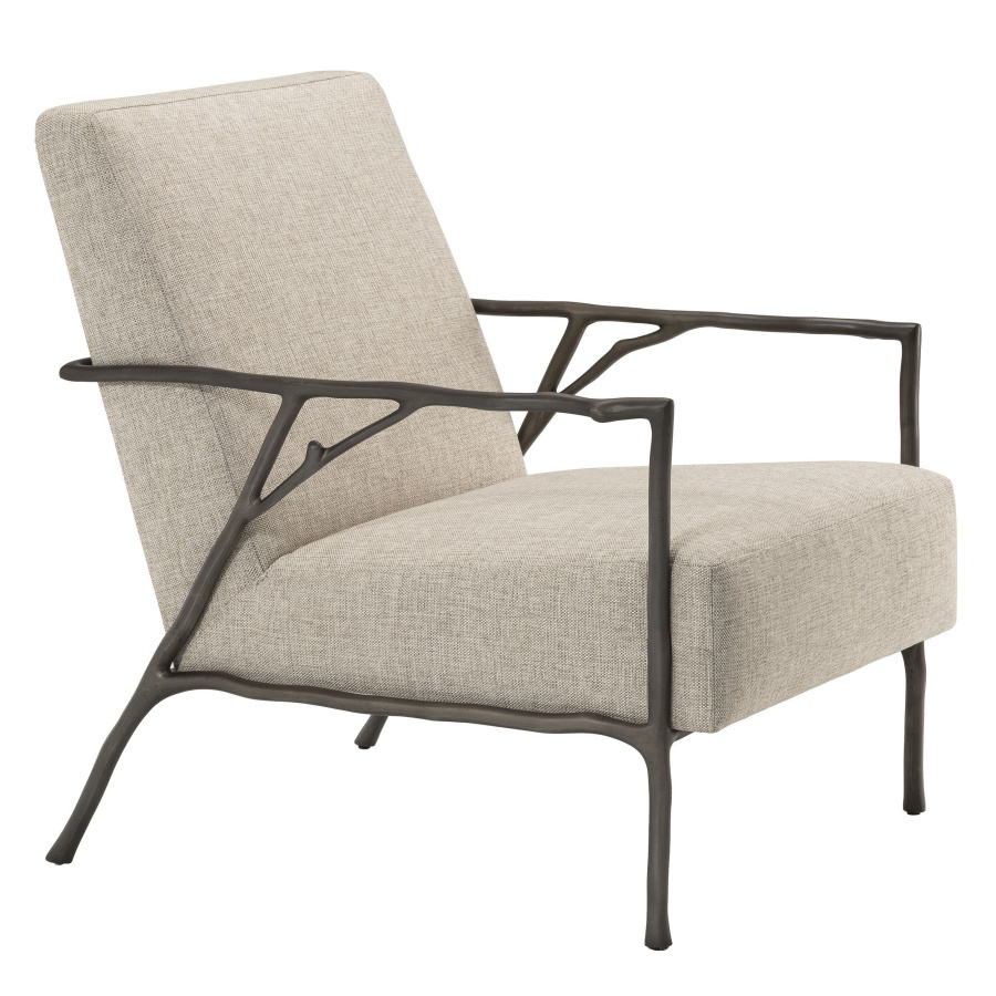 Photo Antico chair (gray-beige, bronze finish)