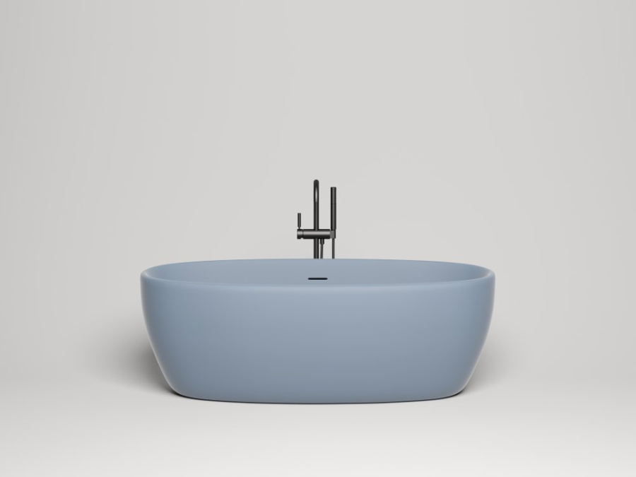 Photo Bath of artificial stone Salini Luce 170x85 100121MF painting by RAL completely