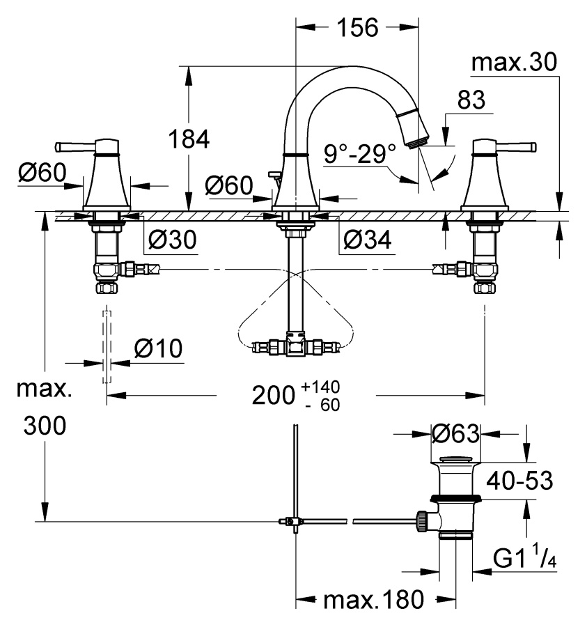 Photo Grohe Grandera 20417000 sink mixer