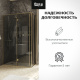 Photo Roca Apex door left with side panel 120x90 ZRU9307877 matte gold, tinted glass