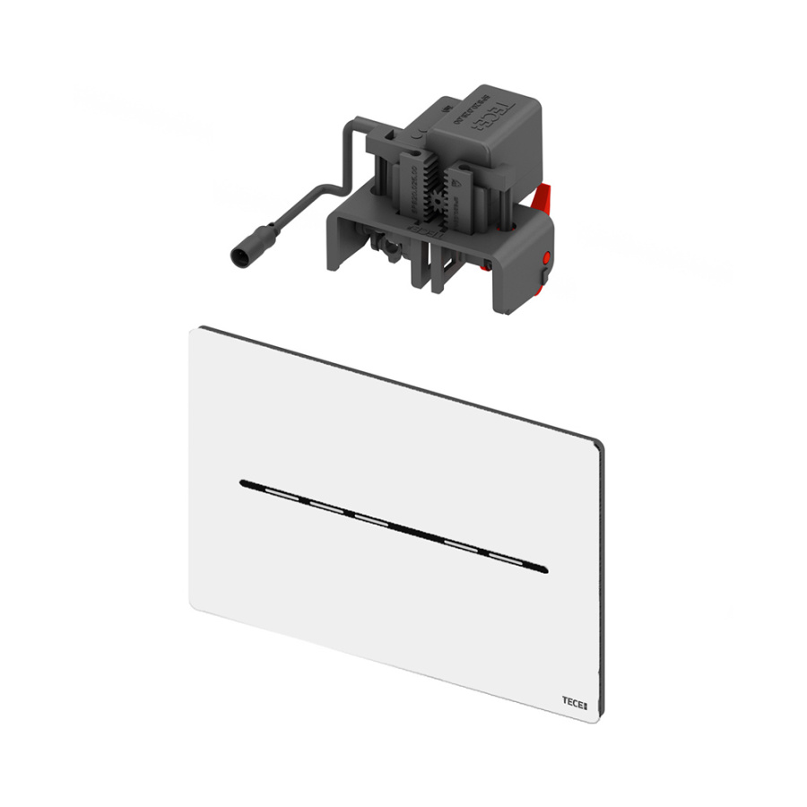 Photo flush plate Tece TECEsolid 9240453 white matte