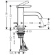 Photo Axor One 48000670 black matte sink mixer