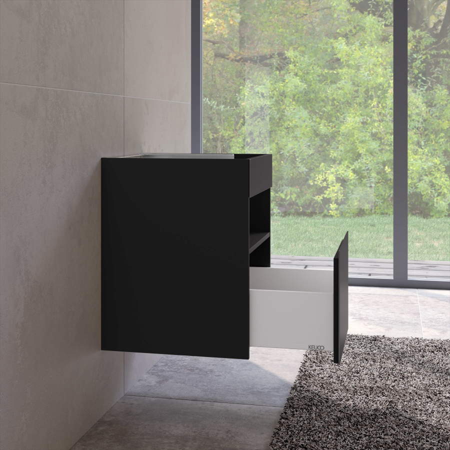 Photo Cube under the sink Keuco Stageline 50 32842970000 vulcanite matte