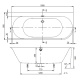 Photo Quaril bath Villeroy & Boch Oberon 2.1 180x80 UBQ180OBN9CL00VD01 left alpine white
