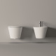 Photo Suspension toilet with lid and seat Alice Hide Round 31170109SET white matte