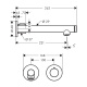Photo Axor Uno 45113340 grinded black chrome sink mixer