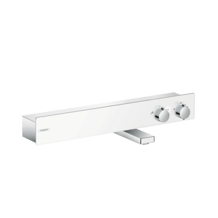 Photo Bath mixer with thermostat hansgrohe ShowerTablet 600 13109400 white/chrome