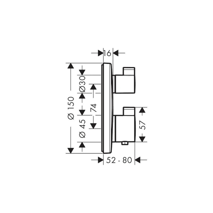 Photo Shower mixer with thermostat hansgrohe Ecostat S 15758670 matte black